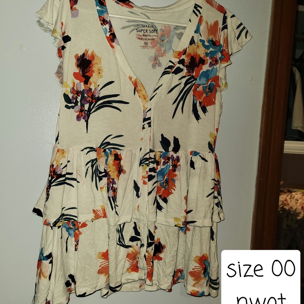 White floral/tropical shirt